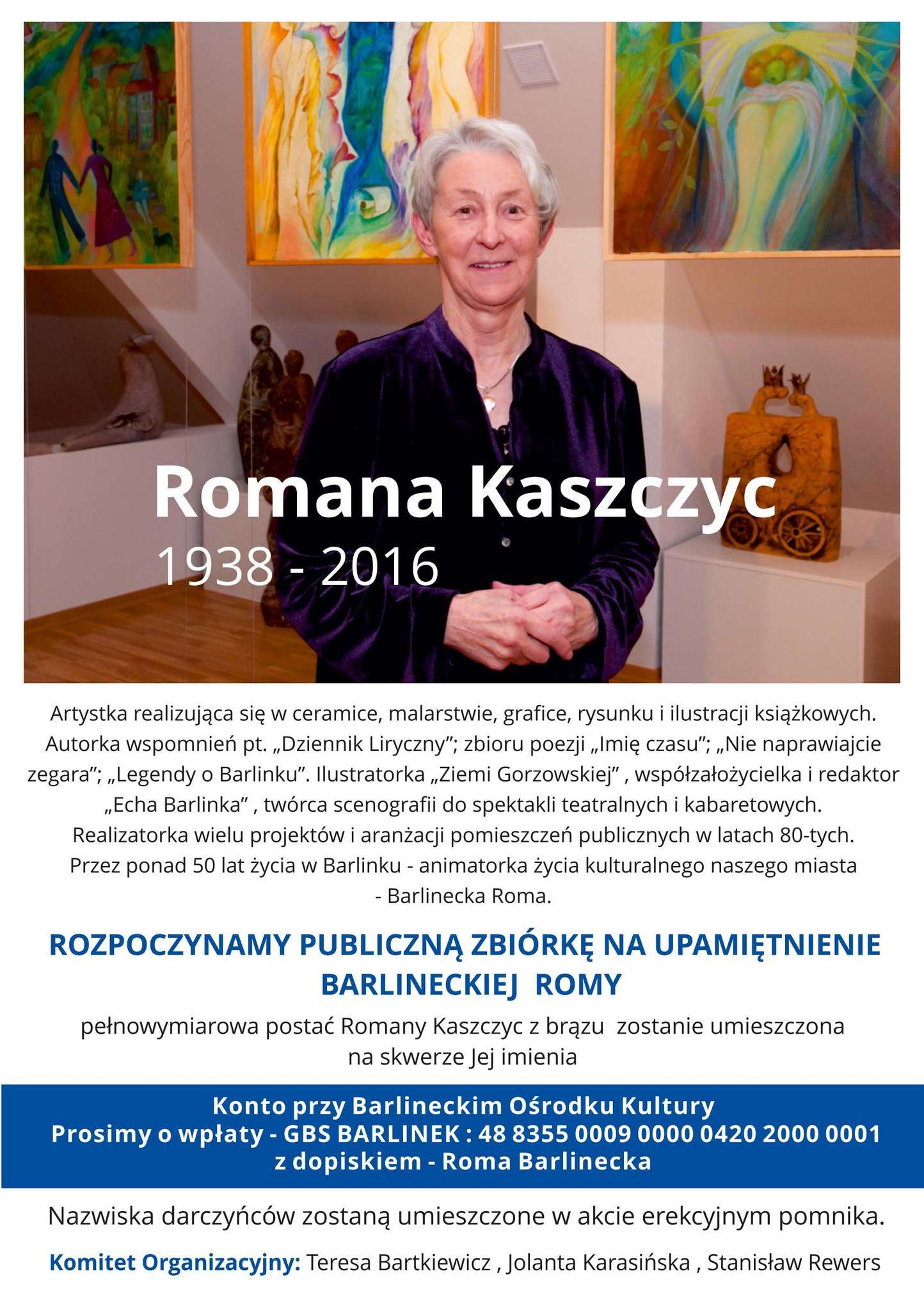 Plakat przedstawiający zdjęcie Romany Kaszczyc
