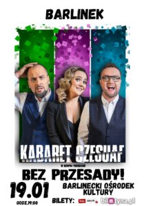 Kabaret Czesuaf - Bez przesady! - plakat promujący wydarzenie