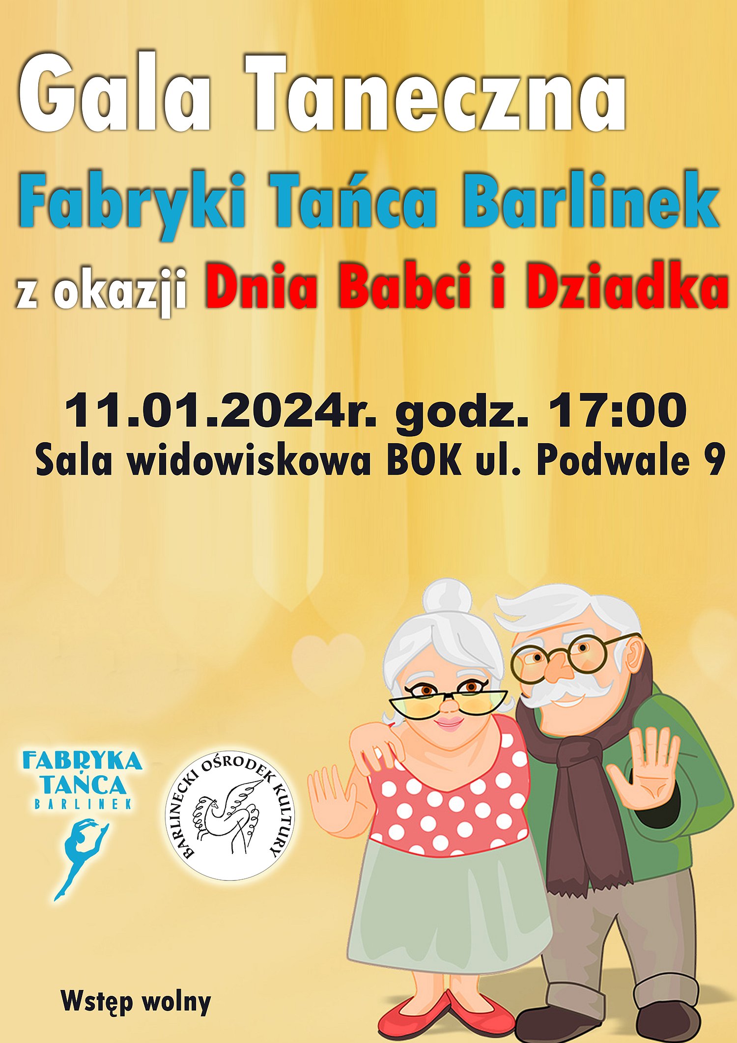 Gala fabryka dzień babci dziadka 2024 - plakat