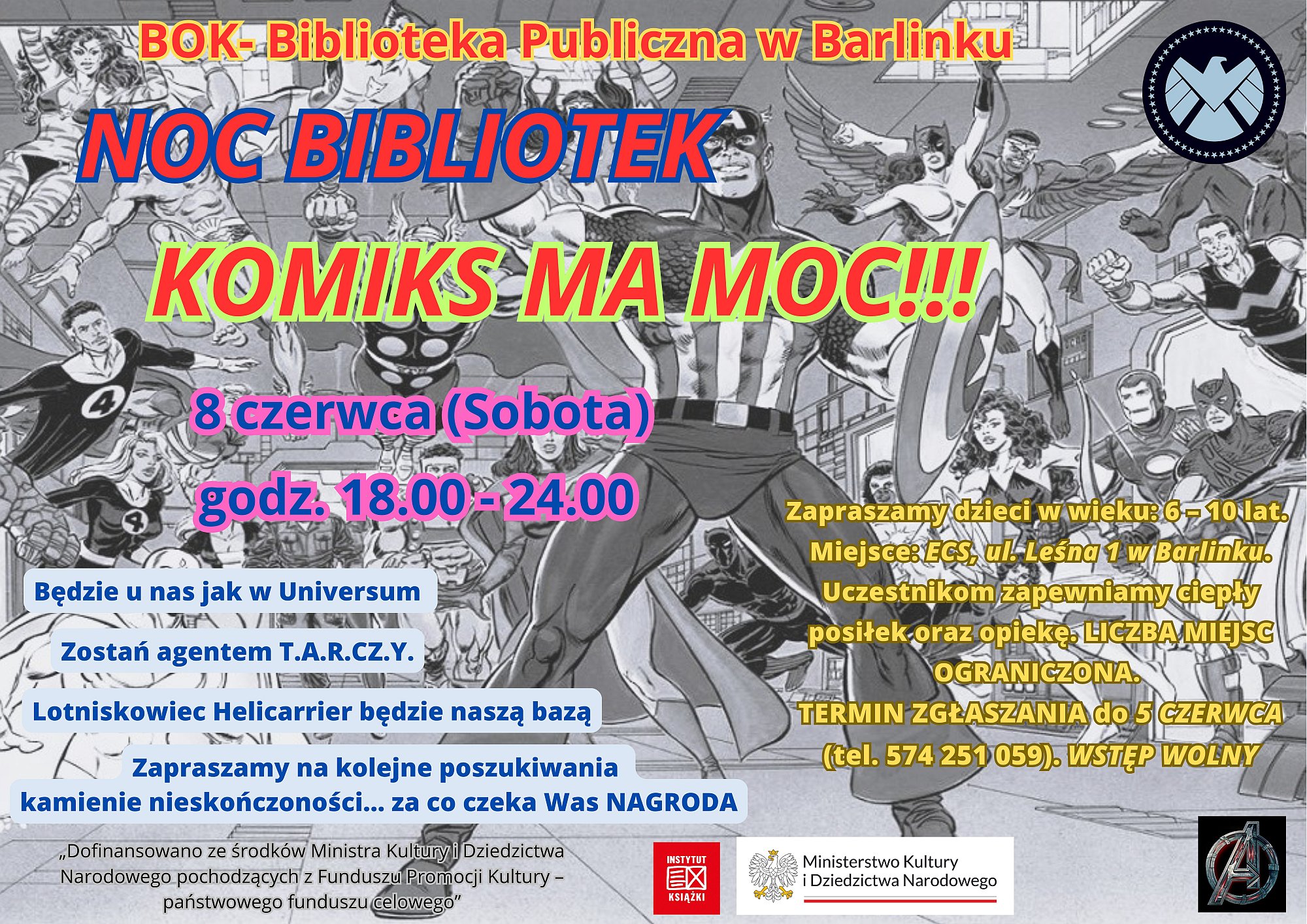 BOK- BIBLIOTEKA PUBLICZNA Plakat Noc Bibliotek poprawiony