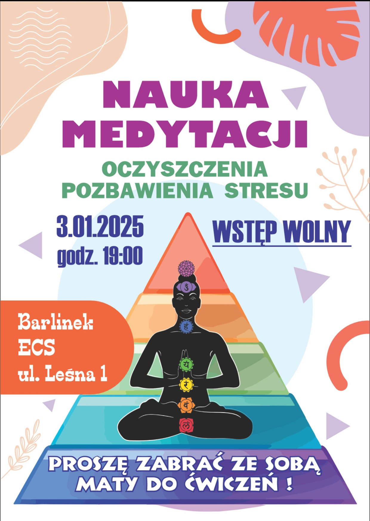 Nauka medytacji plakat