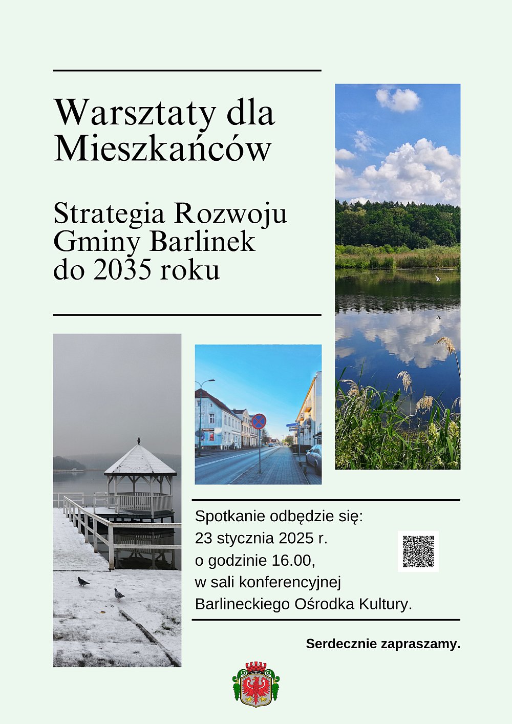 Warsztaty dla Mieszkańców Strategia Rozwoju Gminy do 2035 roku_z QR