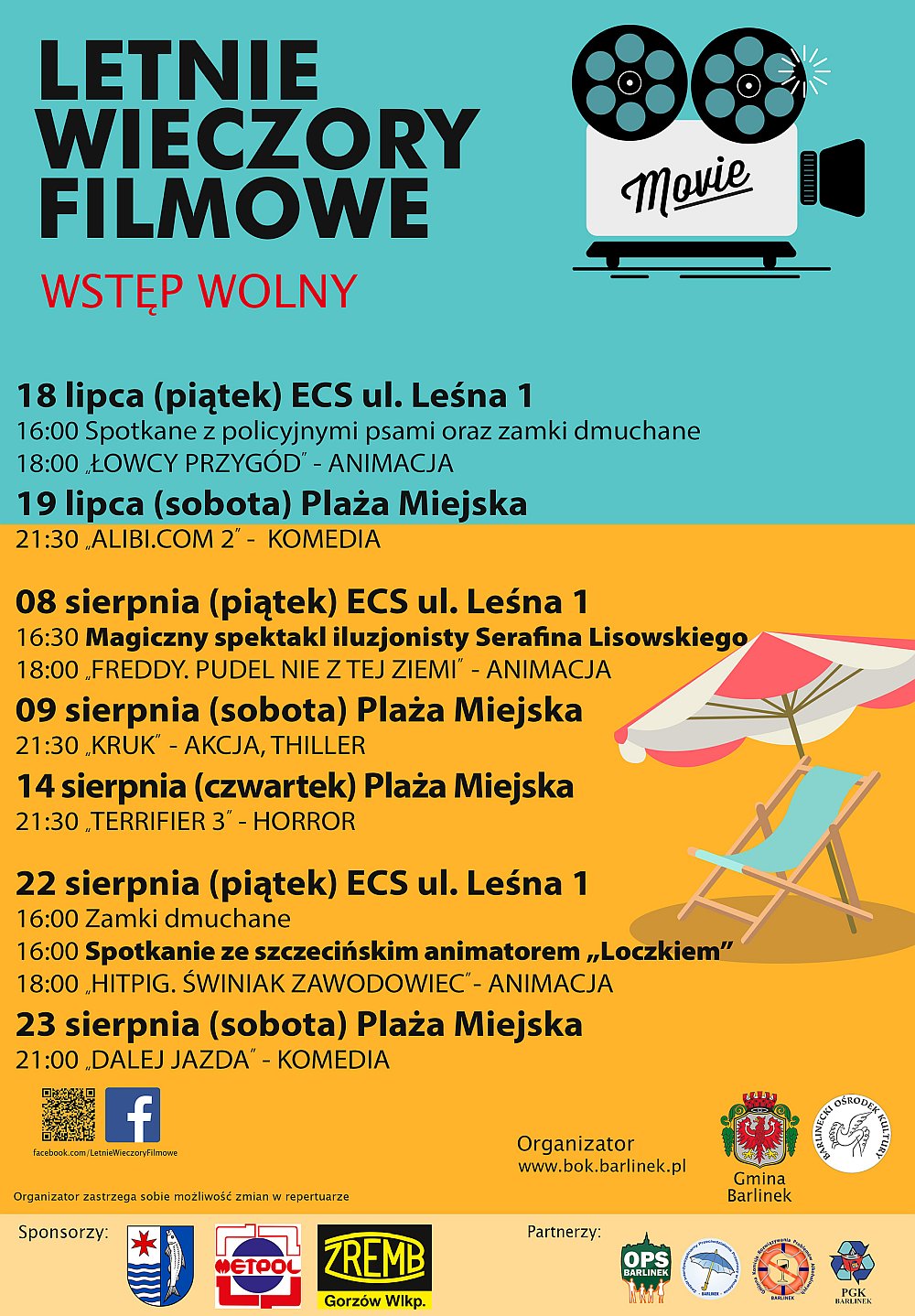 Repertuar Kina letniego w Barlinku
