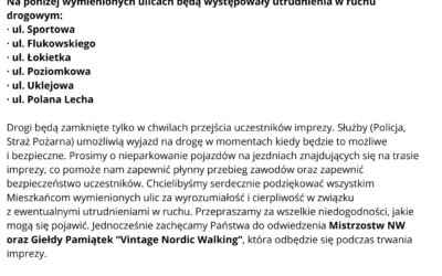 Utrudnienia w ruchu drogowym – 13 września