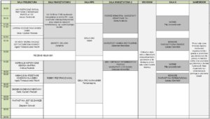 Tabela z programem wydarzenia