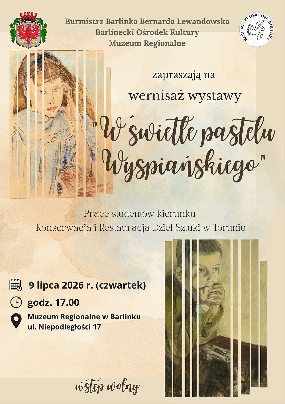 Grafika reklamowa – kremowe tło a na nim dwa obrazy Grafika reklamowa - kremowe tło a na nim dwa obrazy